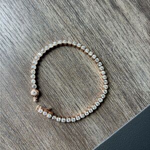 Henri Bendel Rose Gold Tennis Bracelet- 7 in